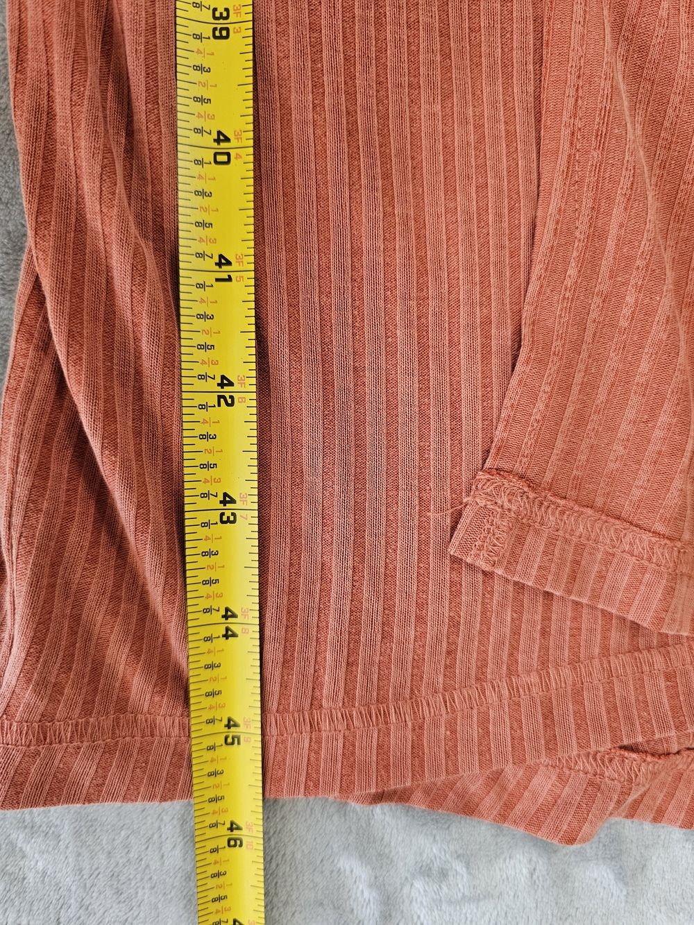 FREE PEOPLE Terracotta Rising Sun Ribbed Midi Dress Sz M - Picture 9 of 9